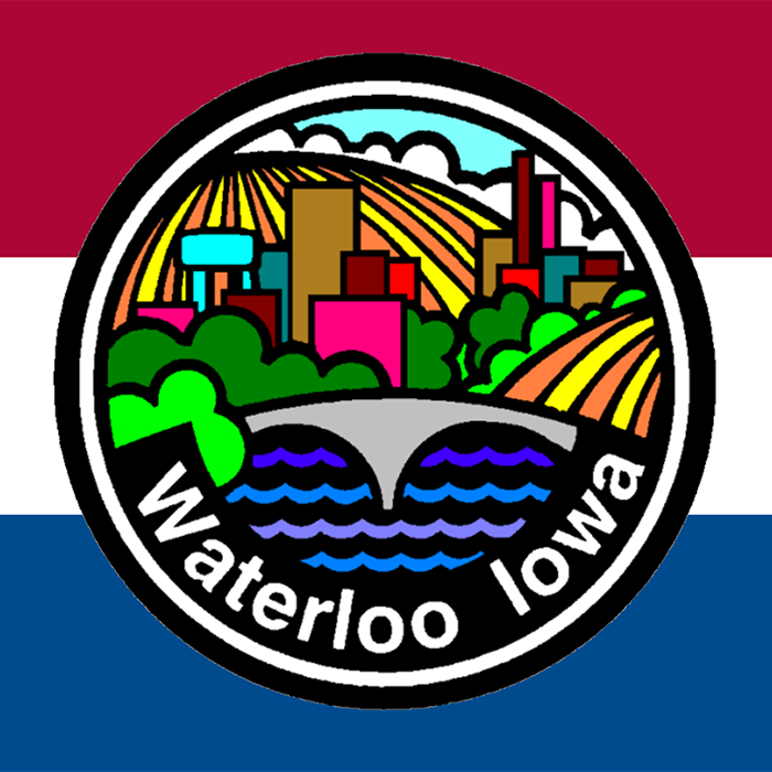 Waterloo Iowa Flag square